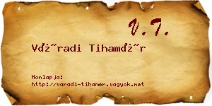 Váradi Tihamér névjegykártya
